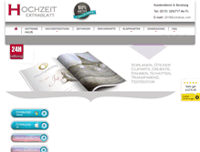 Tablet Screenshot of hochzeit-extrablatt.de
